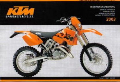 Official 2002-2003 KTM 125 200 250 300 SX MXC EXC Owners Handbook