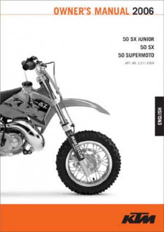 Official 2002-2006 KTM 50SX Junior 50SX 50 Supermoto Owners Manual Paper In German