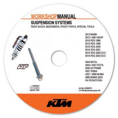 Official KTM Suspension Workshop Manual on CD-ROM