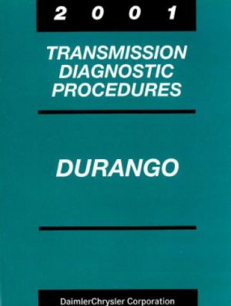 Dodge DurangoTransmission Diagnostic Procedures 2001 Used