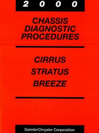 Cirrus Stratus and Breeze Chassis Diagnostic Procedures Manual 2000 Used