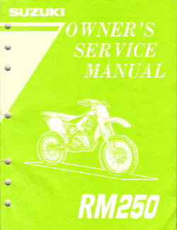 96 Suzuki Rm 250 Manual