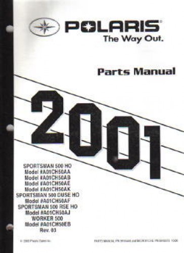 01 Polaris Sportsman 500 Ho Atv Parts Manual