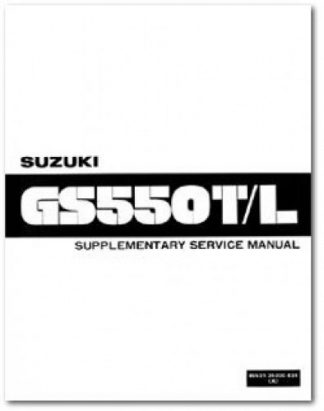 Official 1981 Suzuki GS550TX LX LZ Factory Service Manual Supplement