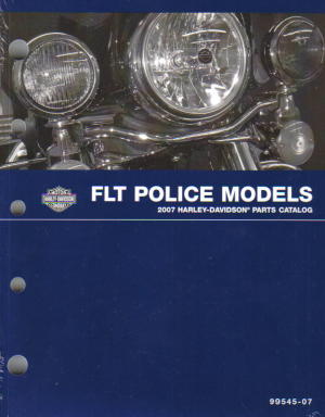 Official 1996 Harley Davidson FLT Police Parts Manual Supplement