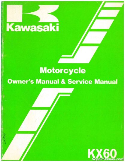 1985 Kawasaki KX60 Motorcycle Owners Service Manual