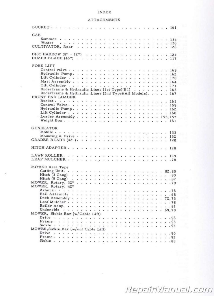 Allis Chalmers B1 B10 B12 Parts Manual