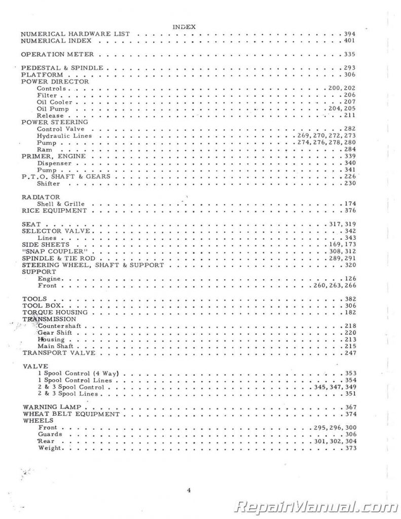 Allis Chalmers D-17 Parts Manual