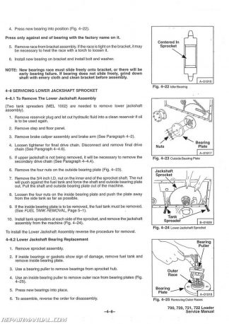 Bobcat 700 720 721 722 Skid Steer Service Manual