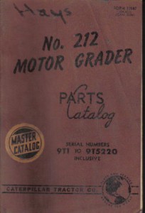 caterpillar 212 motor grader serial numbers