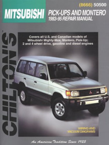 Used Chilton Mitsubishi Pick-ups And Montero 1983-1995 Repair Manual