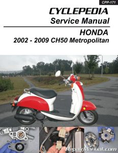 CHF50 Metropolitan Honda Scooter Service Manual Printed by Cyclepedia
