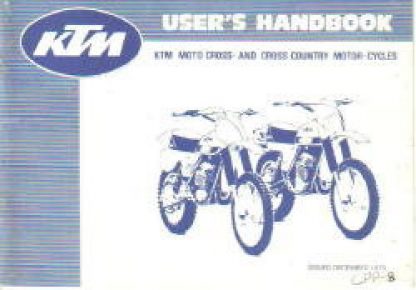 Official 1979-1980 KTM 125 175 250 400 Owners Handbook