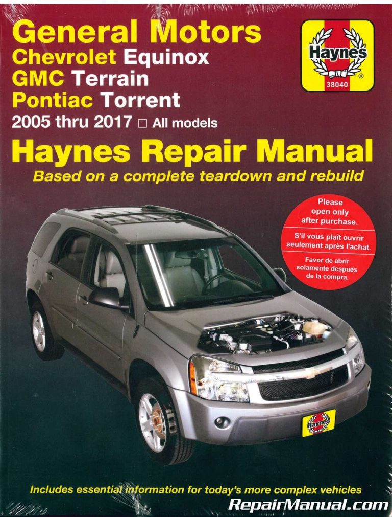 Chevrolet Equinox GMC Terrain Pontiac Torrent 2005-2017 Haynes Repair