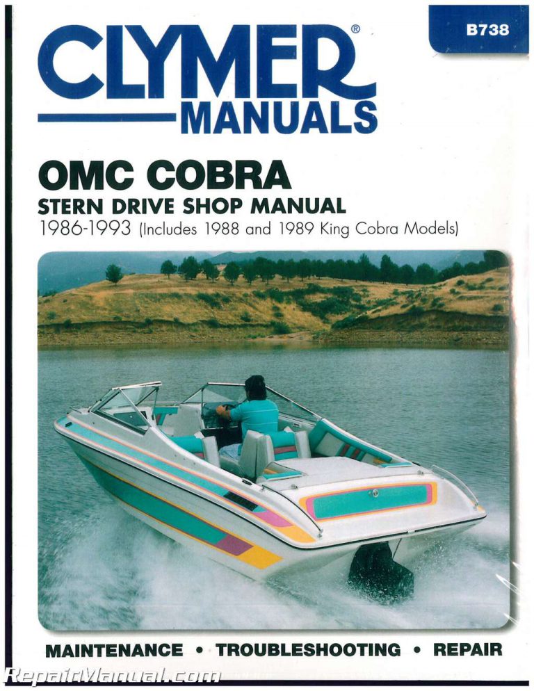 Clymer OMC Cobra 1986-1993 Stern Drive Boat Engine Repair Manual