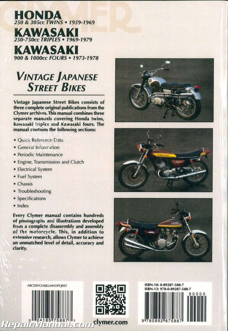 Clymer Vintage Japanese Street Bike Repair Manual