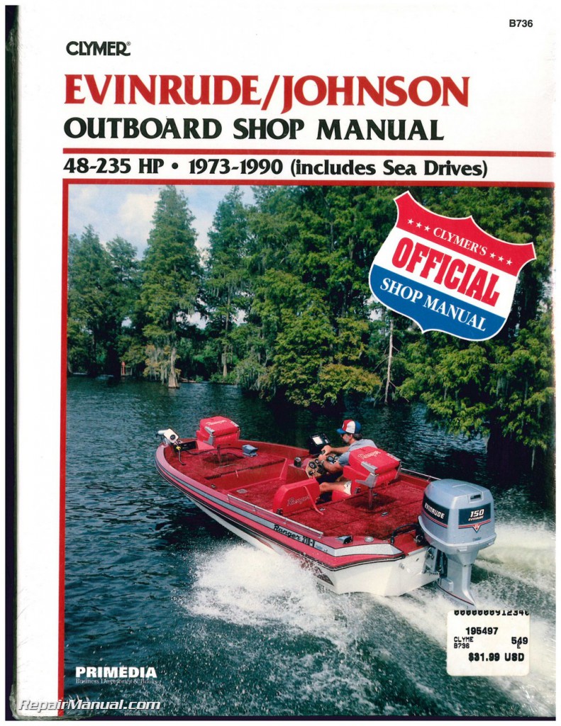 Evinrude-Johnson 48-235 hp 1973-1990 Outboard Boat Repair Manual