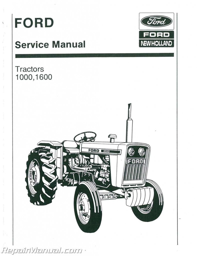 Ford 1000 1600 Tractor Service Manual