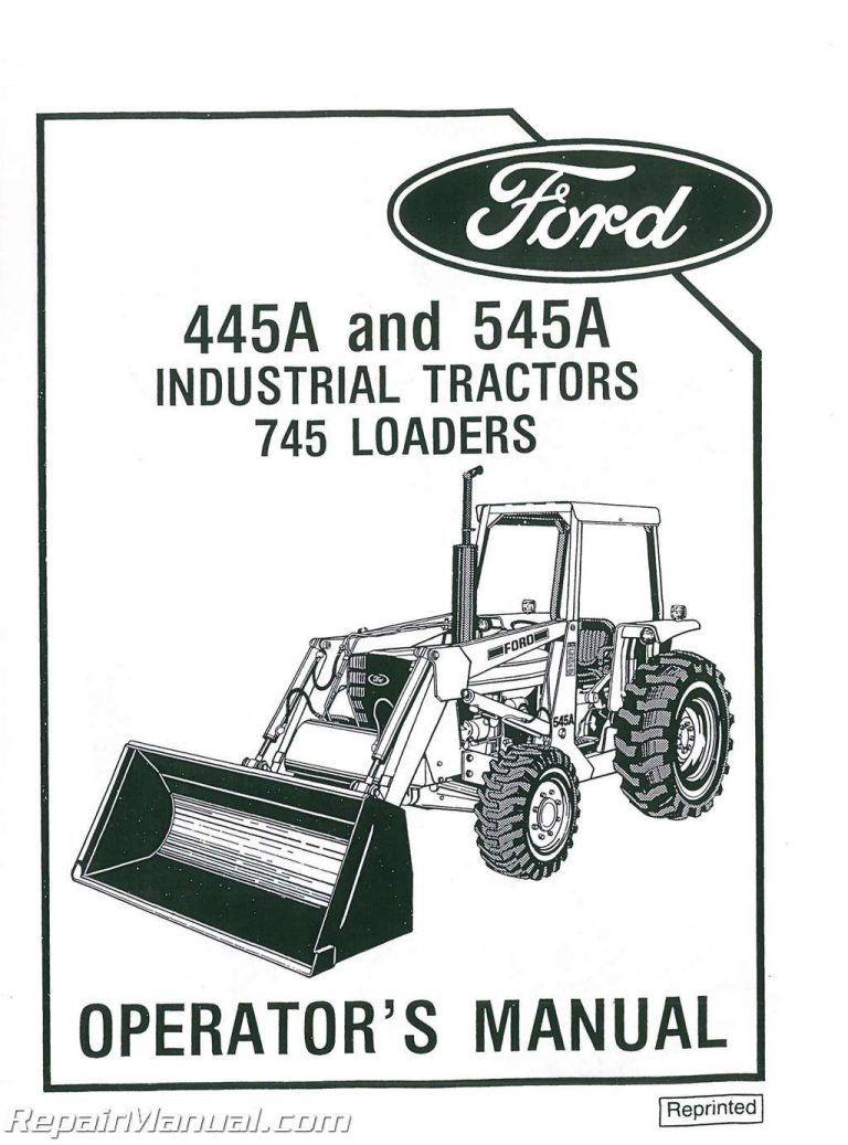 Ford 445a 545a Ind Tractor Operators Manual