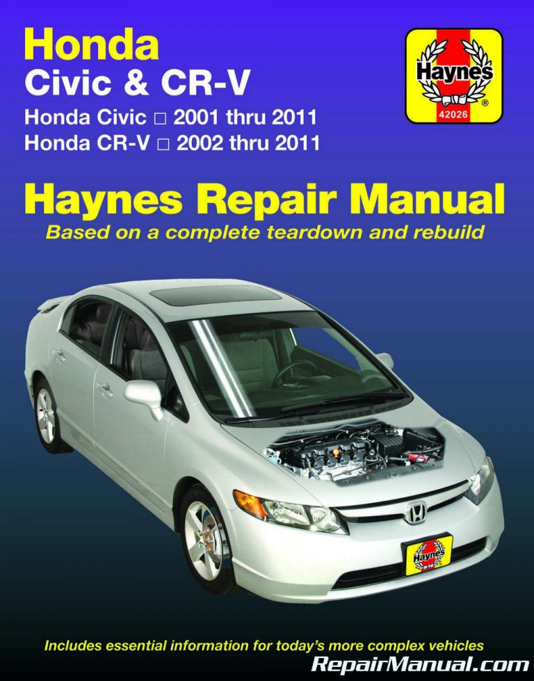 Haynes Honda Civic 2001-2011 CR-V 2002-2011 Car Service Repair Manual