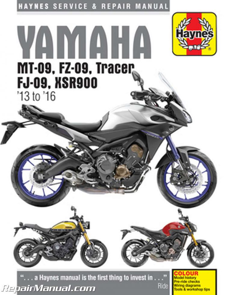 Yamaha MT-09 FZ-09 Tracer FJ-09 XSR900 2013 - 2016 Haynes Motorcycle