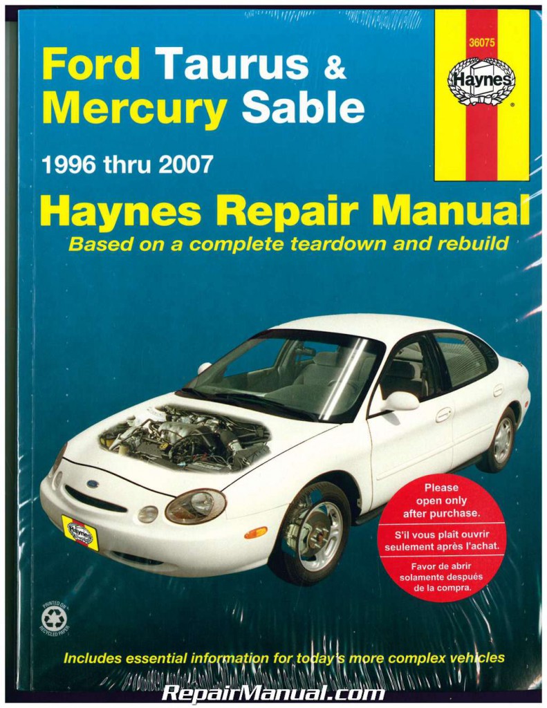 Ford Taurus Mercury Sable 19962007 Haynes Repair Manual