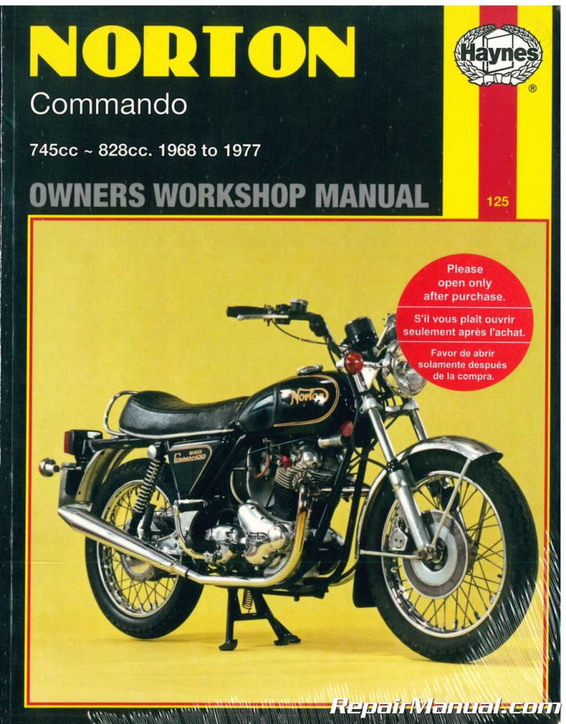 Haynes Norton Commando 750 850 1968-1977 Motorcycle Owners Workshop Manual