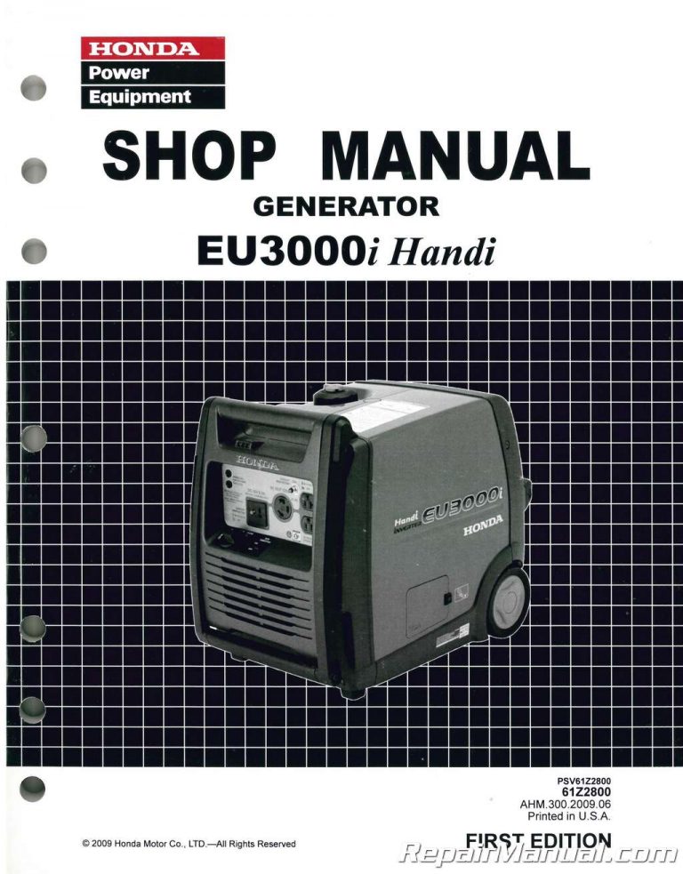 Honda EU3000i Handi Generator Shop Manual