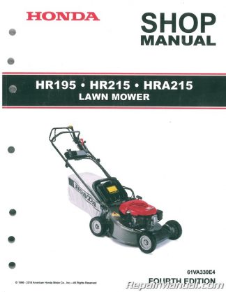 Honda Hrx Hya Lawn Mower Repair Service Shop Manual