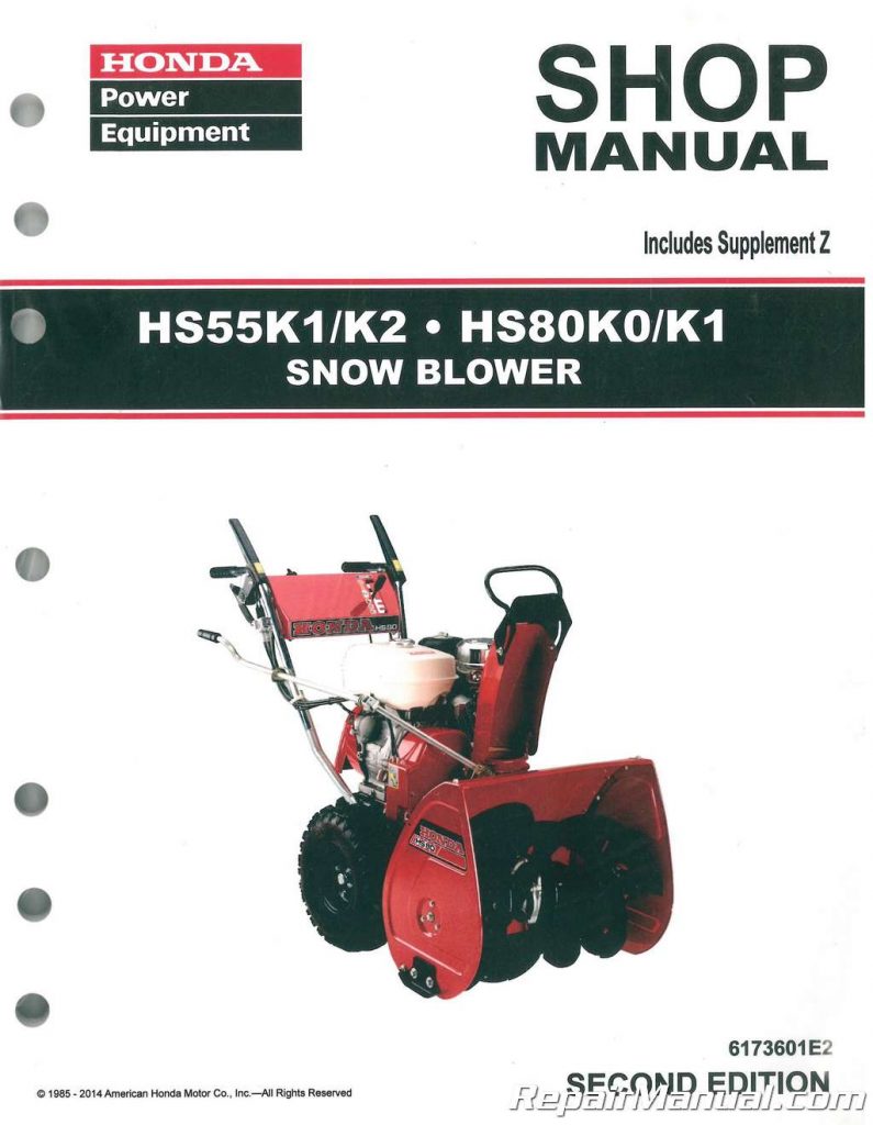 Honda Snowblower Manuals - Repair Manuals Online