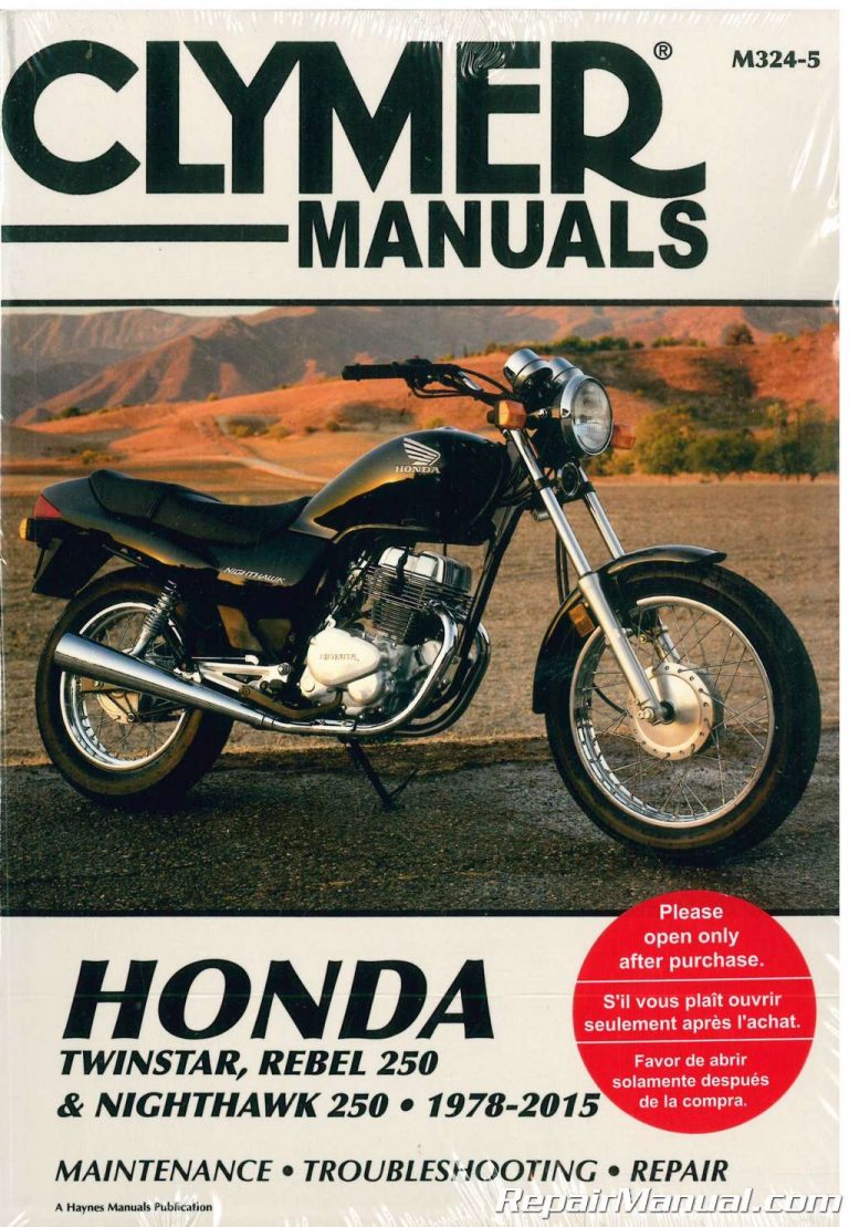 Honda Rebel 250 Twinstar Nighthawk 250 1978-2015 Clymer Repair Manual