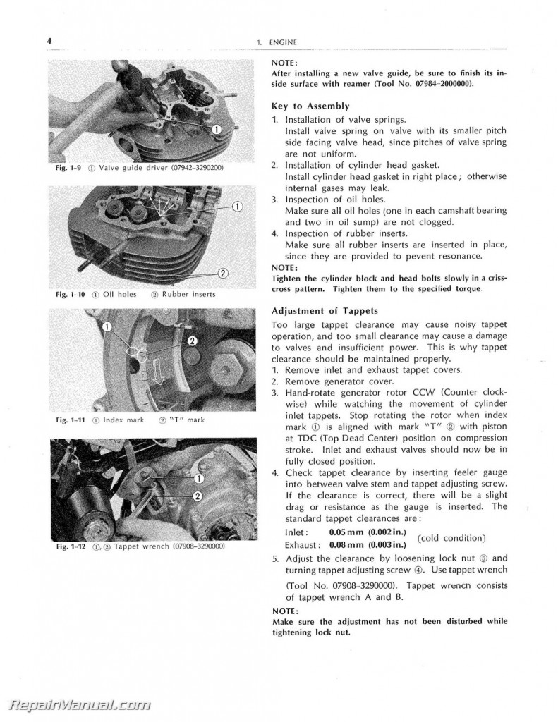 Honda XL250 XL350 Motorcycle Service Manual 1972 - 1978