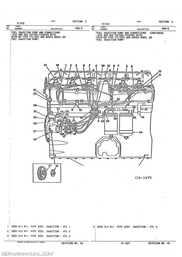 International Harvester 5088 5488 Diesel Engine Parts Manual