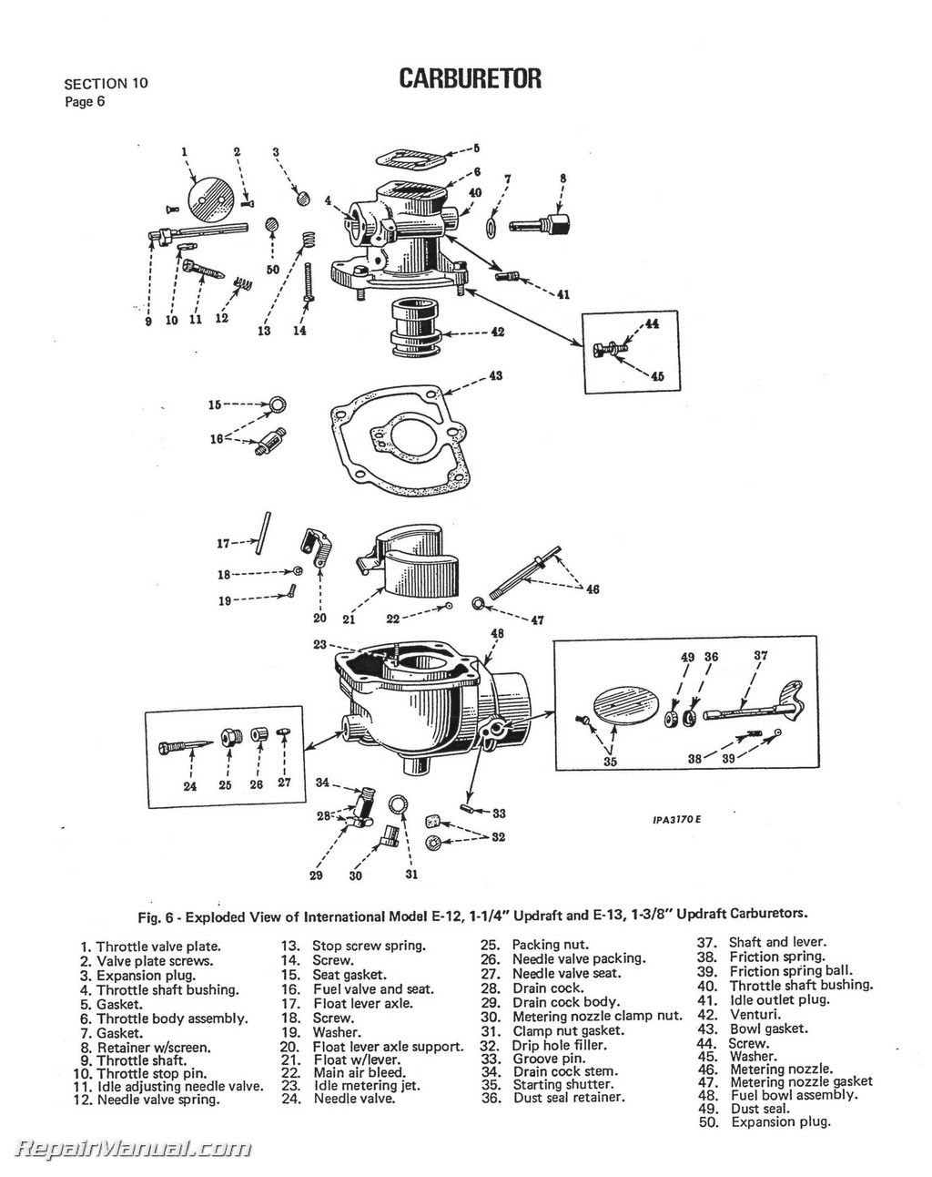 International Harvester Farmall Tractor Engine Clutch ... 1951 farmall h wiring diagram 