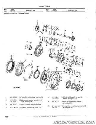 International Harvester TD-25C Crawler Chassis Parts Manual