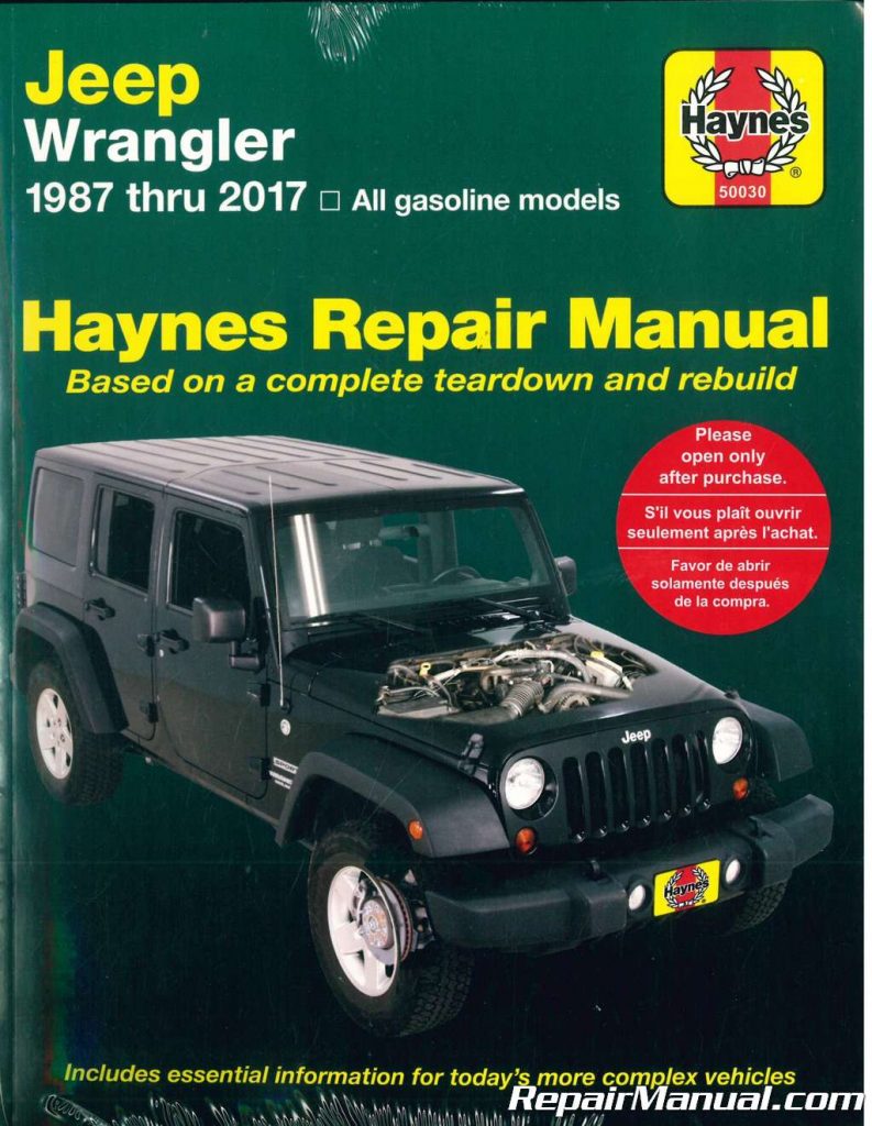 Jeep Wrangler 1987-2017 Haynes Auto Repair Manual