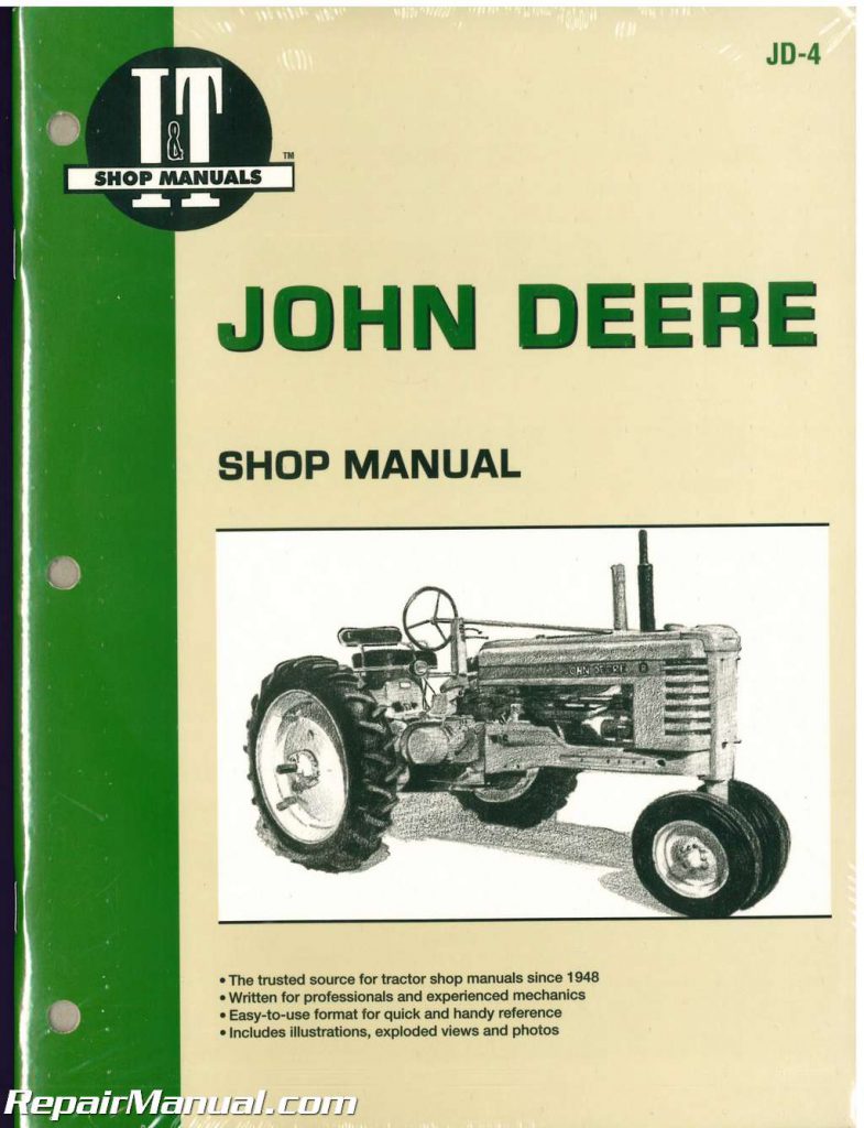 John Deere Series A B G H D M MT Tractor Workshop Manual