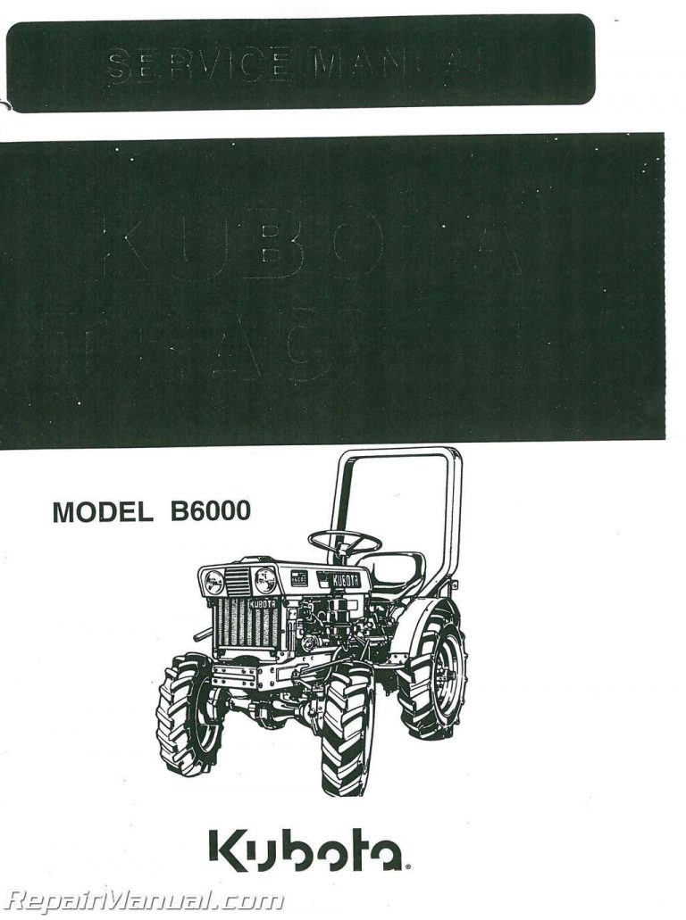 Kubota Tractor Parts Manual Pdf