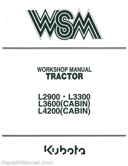 Kubota Tractor Manuals - Repair Manuals Online