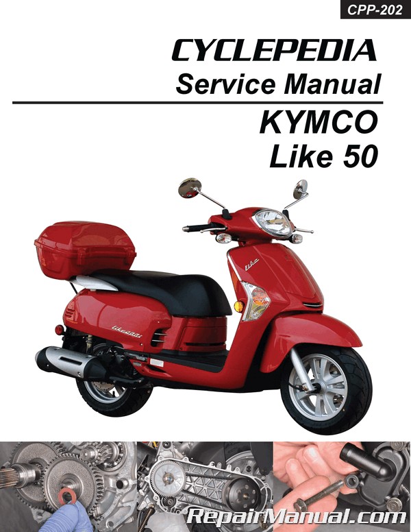 KYMCO Like 50 Service Manual Printed by Cyclepedia
