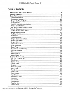 KYMCO Like 200i Cyclepedia Scooter Service Manual Printed