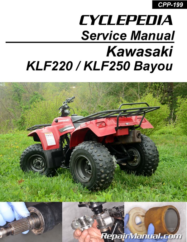 Kvæle Faldgruber metallisk Kawasaki Bayou 220 250 KLF220 KLF250 Printed Cyclepedia ATV Service Manual