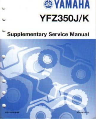 Official 2000-2001 Yamaha YFZ350 Factory Service Manual Supplement