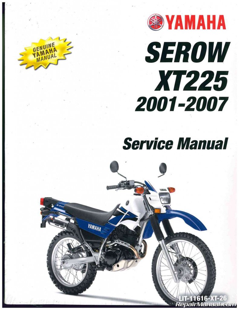 2001 – 2007 Yamaha XT225 Serow Motorcycle Service Manual