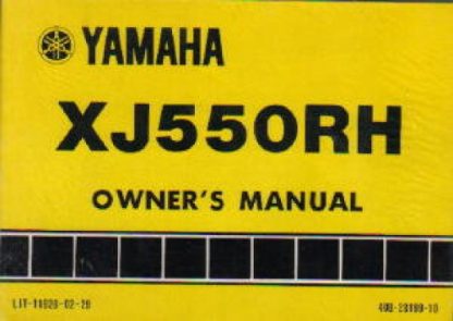 1981 Yamaha XJ550RH Seca Owners Manual