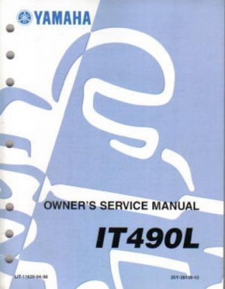 Official 1984 Yamaha IT490L Factory Owners Service Manual