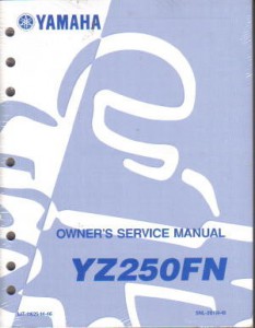 2001-2002 Yamaha YZ250F Motorcycle Owners Service Manual