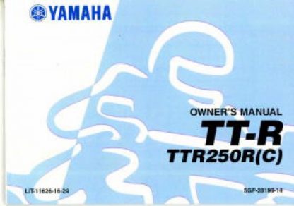 Official 2003 Yamaha TTR250R (C) Factory Owners Manual