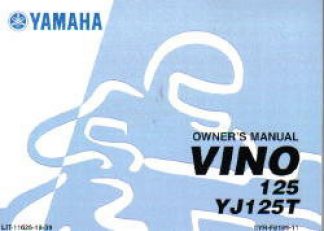 Official 2005 Yamaha Vino YJ125T Scooter Factory Owners Manual