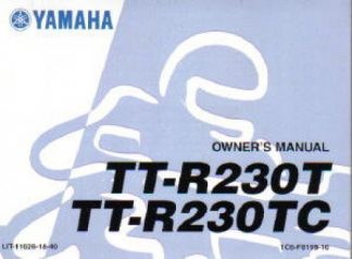 Official 2005 Yamaha TTR230T Motorcycle Factory Owners Manual